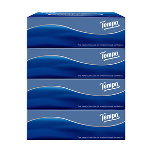 tempo得宝盒抽纸巾三层90抽硬抽餐巾纸面巾纸会议车载面巾纸正品