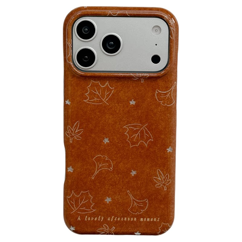MoreRex秋日复古简约枫叶星星适用苹果18手机壳iphone17promax新款18pro不撞壳15全包防摔保护套14女款16个性