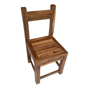 全实木茶桌椅进口台湾相思木茶台副椅浅色加厚原木茶台客人椅配椅