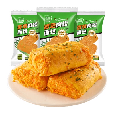 其妙香葱肉松面包包邮