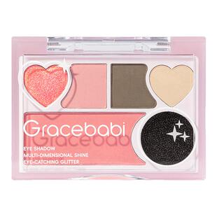 Gracebabi浮光叠境变色龙眼影爆闪高光彩色亮片一体盘眼影盘韩系