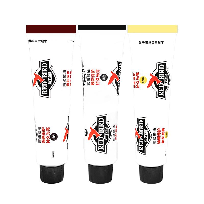 红鸟皮鞋油黑色棕色自然色无色通用擦鞋真皮革保养护理蜡鞋油高级