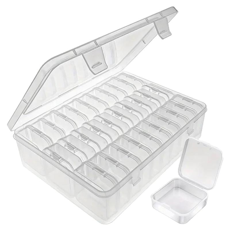 大容量PP材质透明收纳盒饰品米珠配件收纳盒美甲首饰DIY手工收纳