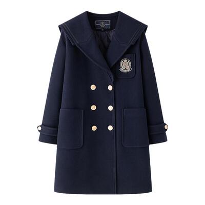 jk大衣学院风毛呢外套女小个子冬
