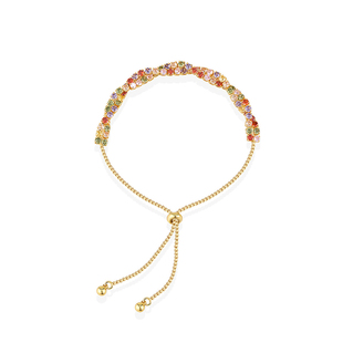 ajidou阿吉豆手饰女生彩色多巴胺彩虹手链轻奢精致闺蜜礼物手串