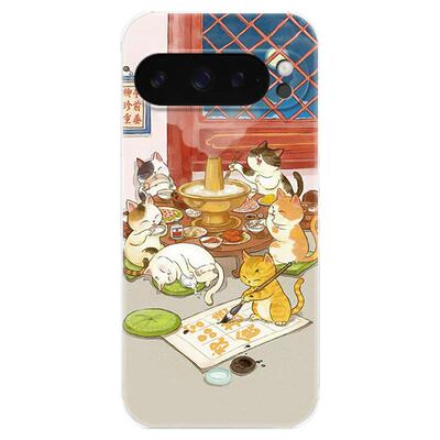 古风宫廷猫咪适用谷歌Pixel10手机壳9pro/8/7/6A可爱XL文艺中国风女款气囊防摔软