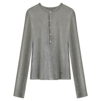 COCOBELLA亨利领亮葱针织衫