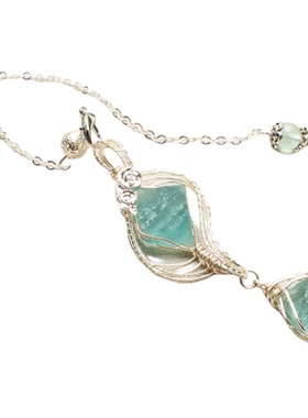 天然紫水晶灵摆吊坠手编绕线