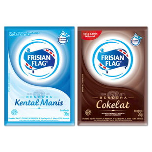 印尼FRISIAN FLAG旗牌香浓炼奶便携装38g*6包 朱古力炼乳烘焙原料