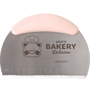 川岛屋&lulu猪联名 不锈钢切面刀刮板烘焙工具切面团馒头专用刮刀