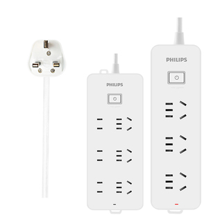 飞利浦英标插排英规转换插头中国香港英式插座转换器英国新加坡