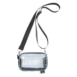 新款男包2024百搭透明包盒形迷你信封包腰包单肩斜挎男女同款包包
