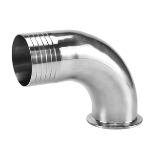 304不锈钢90度快装皮管弯头卫生级卡箍软管水嘴格林弯管宝塔弯管