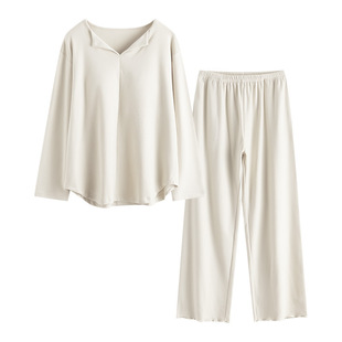 薄绒贴身睡觉穿的睡衣女士新款冬季晚上可以穿着带胸垫一体舒适