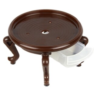 带接水盒花盆托盘底盘树脂底座接水盘塑料花架陶瓷花盆垫圆形加厚