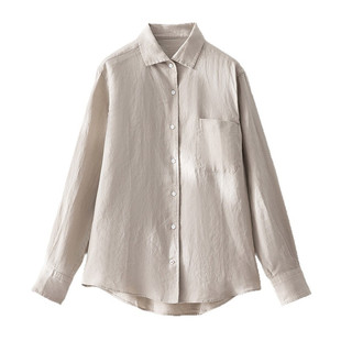 LP同款高端纯亚麻衬衫外套女宽松松紧腰阔腿裤两件套显瘦女装春秋