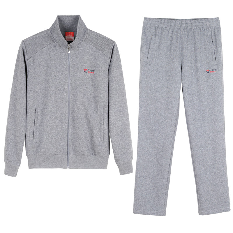 秋冬品牌加绒加厚纯棉运动服套装
