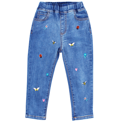 女童牛仔裤2025新款秋装中小童儿童弹力长裤春秋女孩洋气裤子单裤