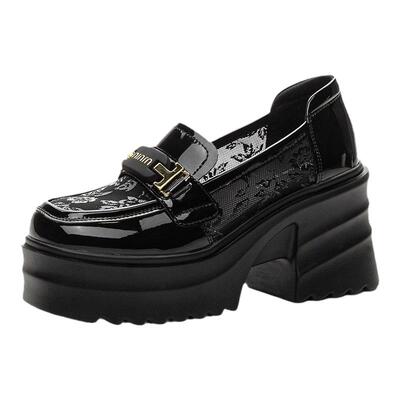 2025新款厚底乐福鞋女复古百搭