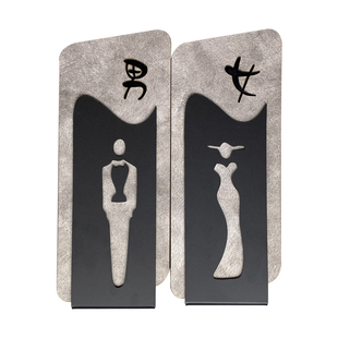 男女卫生间公共厕所门牌指示牌定制轻奢风科室牌竖提示牌美容会所标志牌酒店洗手间导视牌浴室男宾女宾标识牌