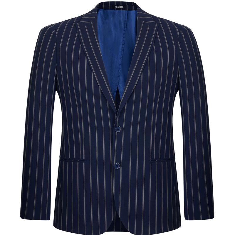 新郎潮礼服纯羊毛蓝色西服依文