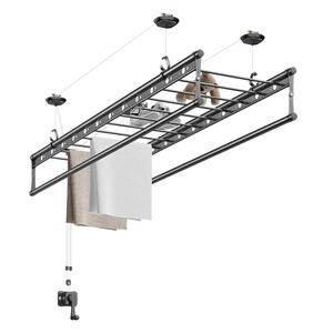 升降晾衣架阳台手摇器晾衣杆神器双杆家用自动顶装手动晒衣架凉衣