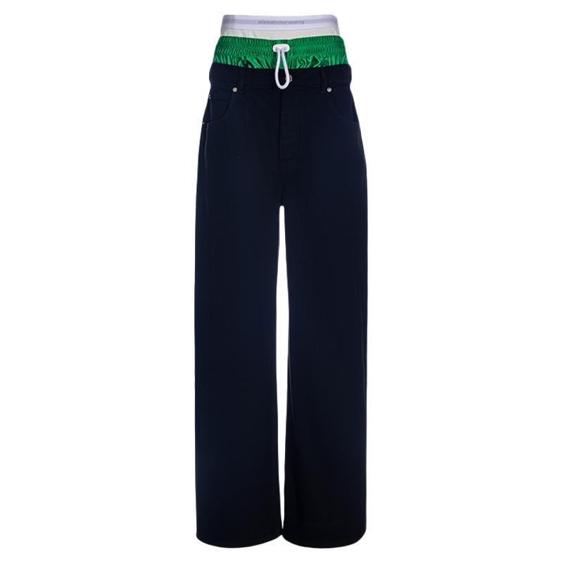 ALEXANDER WANG 秋冬女士休闲微喇牛仔裤银泰百货精品 301574