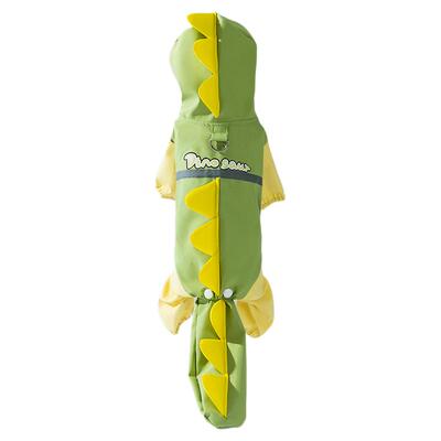 嬉皮狗恐龙造型牵引雨衣