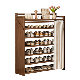 折叠免安装鞋架2025新款小型多层家用门口简易入户窄防尘置物鞋柜