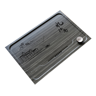 嵌入式茶台石盘茶盘乌金石整块石面板茶桌空位中间内嵌入定制石板