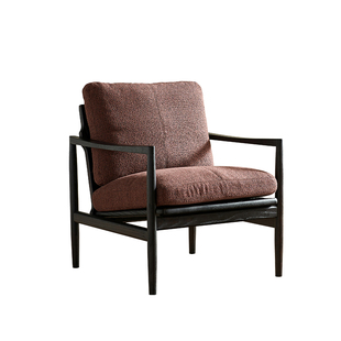 樊博家具汉克沙发椅设计师单人椅子家用意式极简实木靠背休闲椅