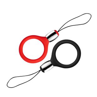 手机指环挂绳圆形硅胶软圈手机壳钥匙U盘工牌配件短款链简约防丢失神器多功能贴片夹片可调节万能钥匙挂链