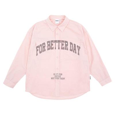 XXZXX潮牌字母印花长袖衬衫男女