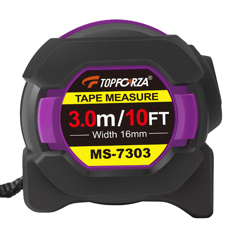 拓伏锐卷尺3米自锁钢卷尺盒尺伸缩米尺TPR双色包胶耐摔尺子公英制