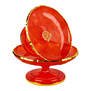 佛前供果果盘上供的盘子家用供果盘供佛财神爷专用贡品盘子贡果盘