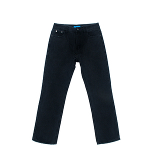 男笙 2026春季直筒牛仔裤男宽松黑烟灰色垂感阔腿长裤子男四季款