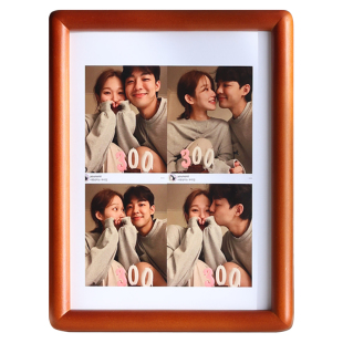 空框相册加洗照片做成diy摆台相框实木圆角6寸7寸8寸家用装饰画框