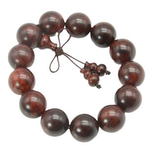 1.8爆满金星玻璃底水波老料印度小叶紫檀手串13颗佛珠 阿余制作