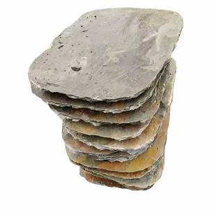 天然锈色青石板踏步石花园踏步汀步石庭院地砖草坪垫脚户外脚踏石