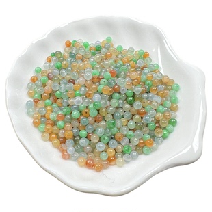 九鱼福珠宝天然翡翠A货多宝小米珠散珠DIY项链 直播链接 私拍无效