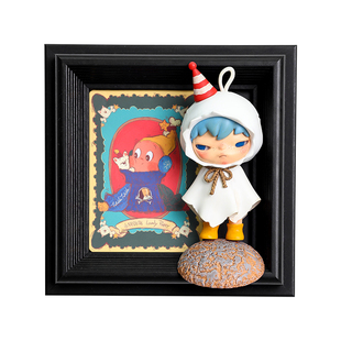 可挂墙盲盒收纳相框公仔手办小野diy场景画框磁吸中空桌面展示架