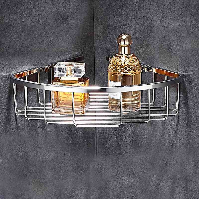 酒店工程304不锈钢三角篮卫生间三角钩壁挂篮转角淋浴房置物架带