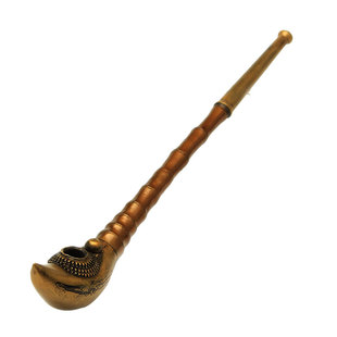 传统黄铜旱烟斗旱烟袋铜锅子烟锅男士长烟杆老式烟丝专用烟具配件