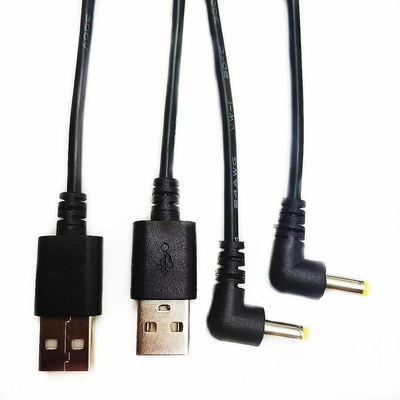 现货dc4017弯头充电线usb发光电源线dc4.0儿童*具转头小夜灯1.7公