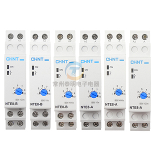 正泰通电延迟时间继电器控制延时NTE8-10秒A B 120 480 220V伏24v