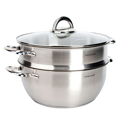 乐扣乐扣不锈钢蒸锅28cm大容量