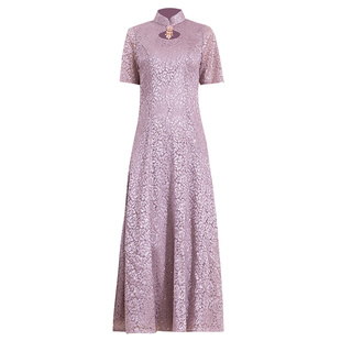 多丽琦春秋旗袍2026新款高端修身连衣裙高婚礼妈妈装新中式礼服裙