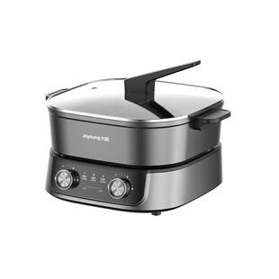 九阳秒涮双区电火锅家用分体锅电热煮煎烤火锅鸳鸯锅电火锅G599