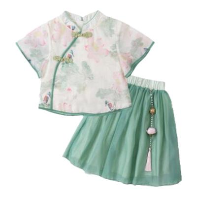 女宝国风汉服套装新中式马面裙
