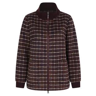 邢氏女装 大码加厚休闲外套女秋冬2024新款复古气质漂亮格子上衣